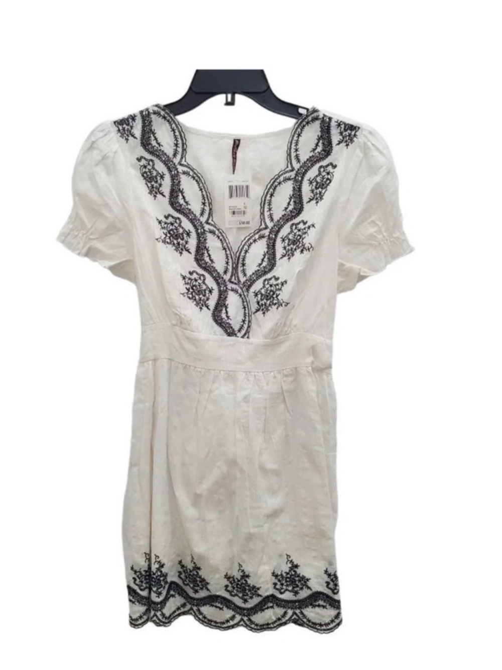 Mushka by Sienna Rose Off White dress with black embroidered detailing
